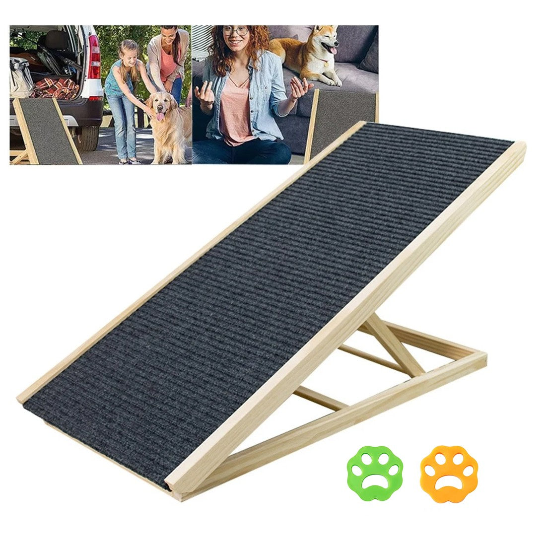 Wag & Whiskers Non-Slip Foldable and Adjustable Heights Pet Ramp
